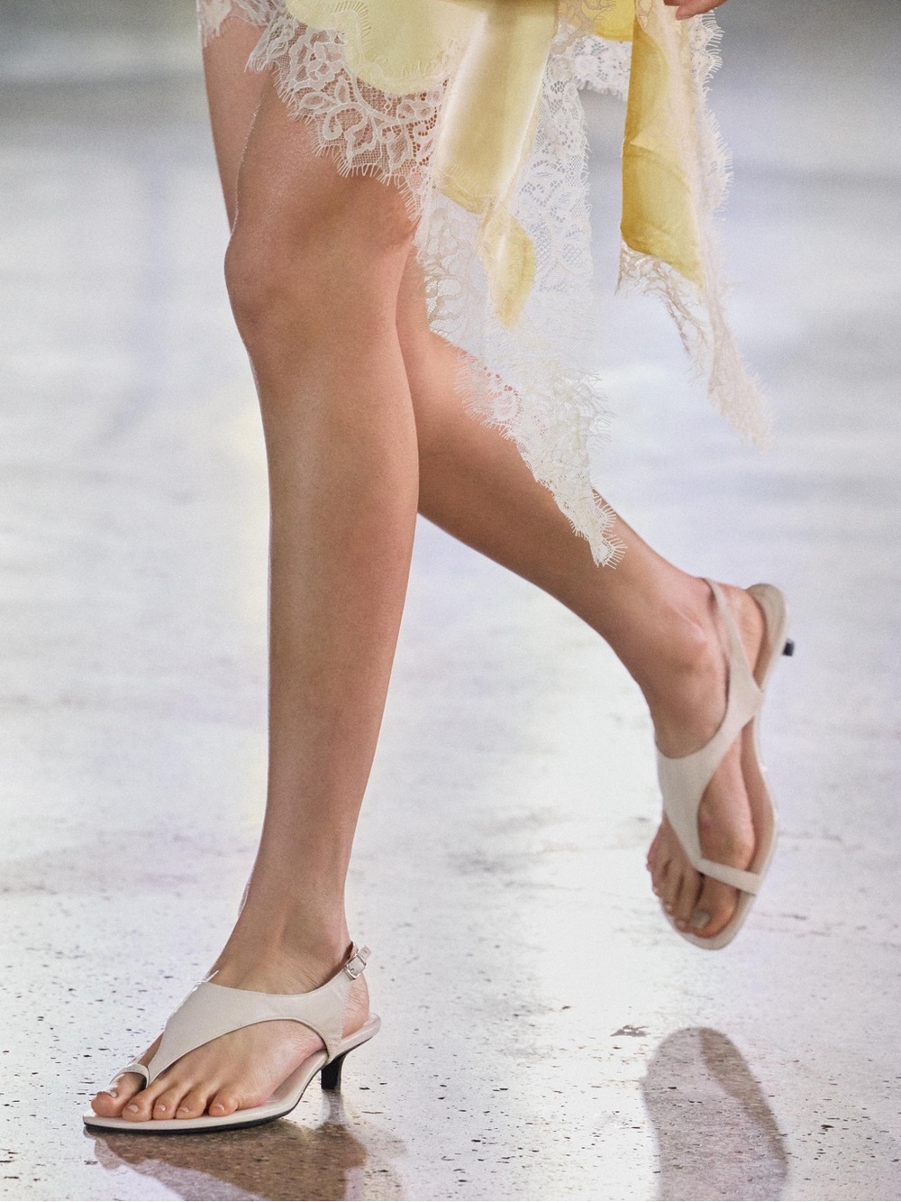 Zara leather kitten heel sandals